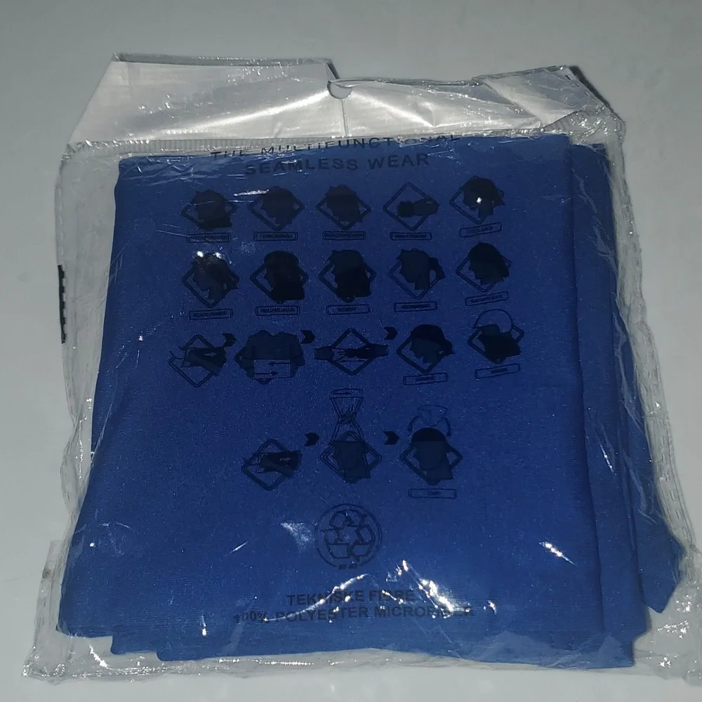 Plain blue neck gaiter